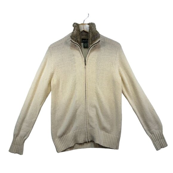 Veste Fausse Suédine Femme NEXT – Taille 10 – Beige à Col, Fermeture Éclair (Neuve Sans étiquette)